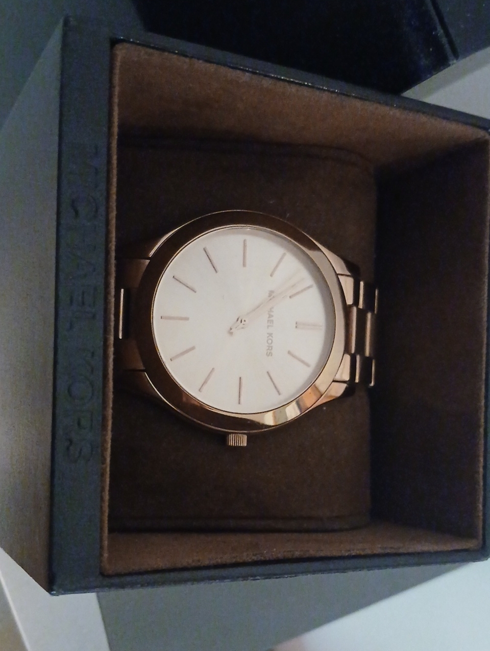 Michael Kors Rose Gold-Tone Womens Watch with Shining Dial